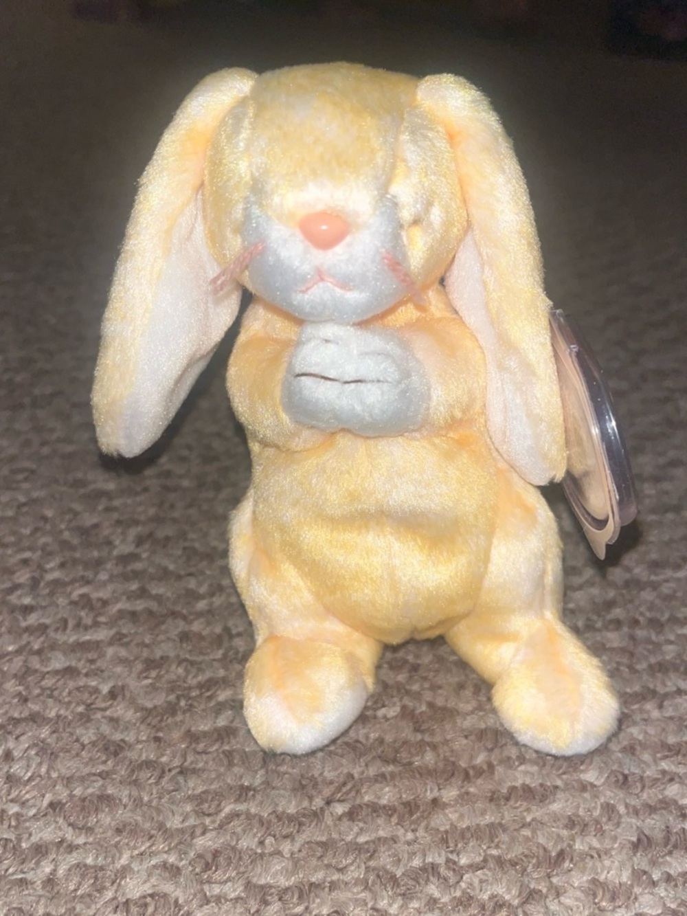 Plush Yellow Bunny Small Pet Toy - Soft Floppy-Ear Bunny